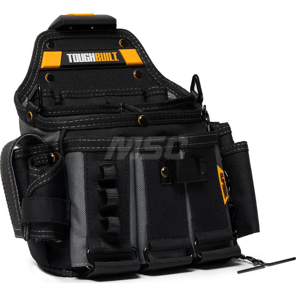 Tool Pouch: 11 Pockets, Polyester, Black MPN:TB-CT-104