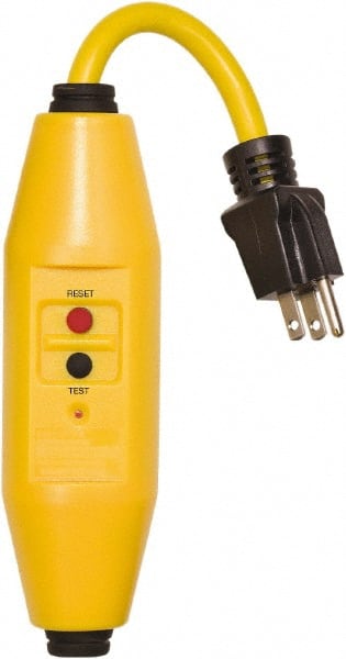 Plug-In GFCI Cord Set: 0.5' Cord, 15A, 125V MPN:30438023