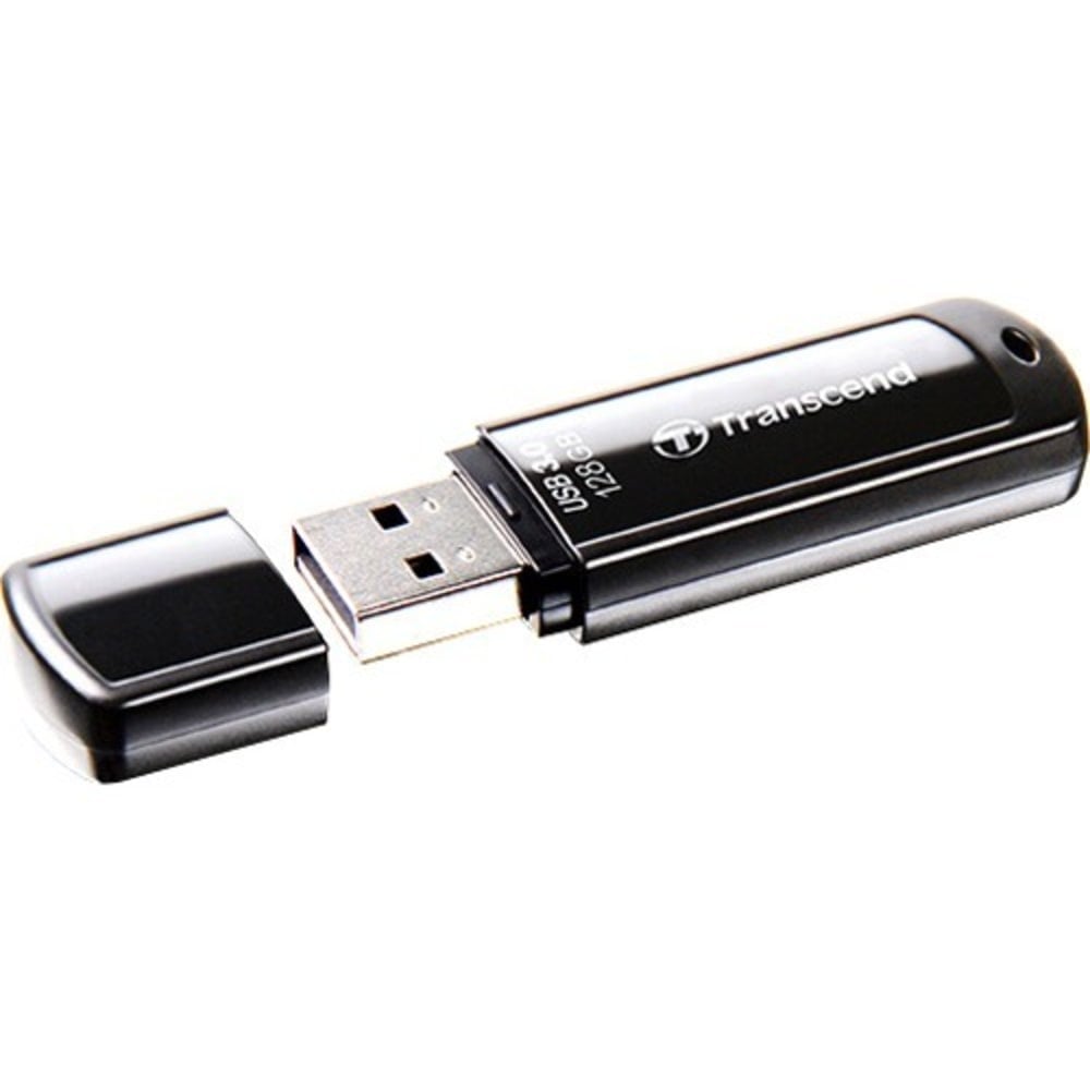 Transcend 128GB JetFlash 700 USB 3.0/Micro USB Flash Drive (OTG) - 128 GB - USB 3.0 - Black (Min Order Qty 3) MPN:TS128GJF700