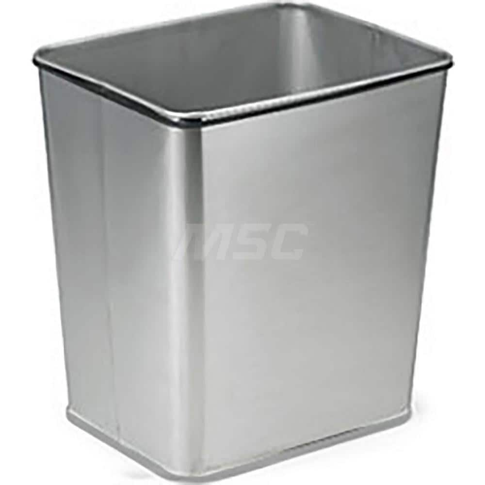 Trash Cans & Recycling Containers, Product Type: Trash Can , Container Capacity: 28 qt , Container Shape: Rectangle , Lid Type: No Lid  MPN:WBAS28MET