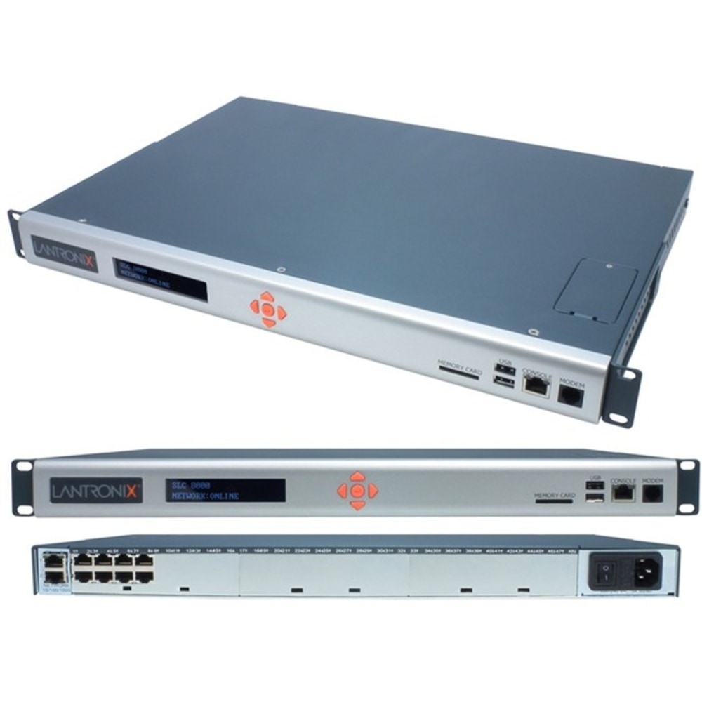 Lantronix SLC 8000 - Console server - 48 ports - GigE, RS-232 - 1U - rack-mountable - TAA Compliant MPN:SLC80482201G