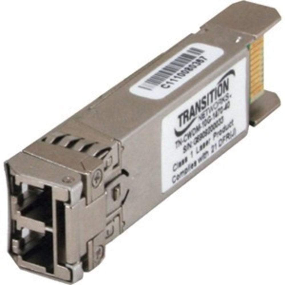 Transition Networks CWDM SFP+ Transceiver Module - 1 x LC Duplex 10GBase-ER Network10 MPN:TN-CWDM-10G-1610-40