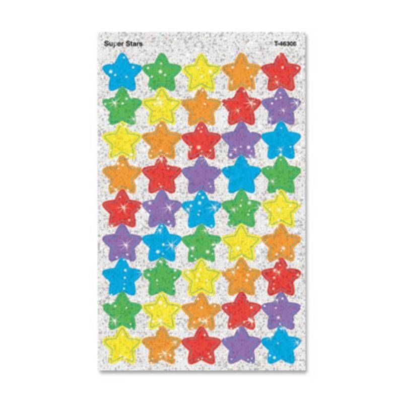 Trend Sparkle Stickers, Large Super Stars, Pack Of 160 (Min Order Qty 22) MPN:T-46306