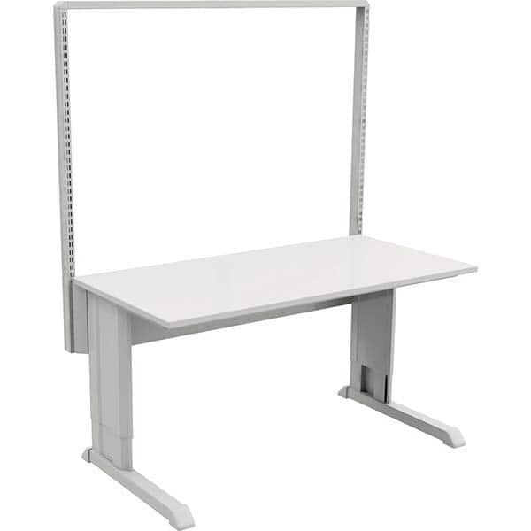 Stationary Work Benches, Tables, Bench Style: Work Bench with Single Bay Uprights , Edge Type: Molded , Leg Style: C-Leg (Cantilever) MPN:14-C10041396