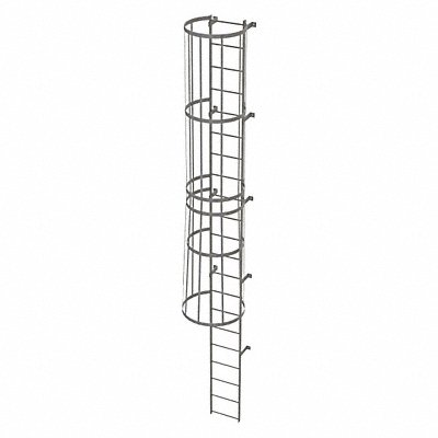 Fixed Ladder w/ Safety Cage Steel 20 ft. MPN:WLFC1121