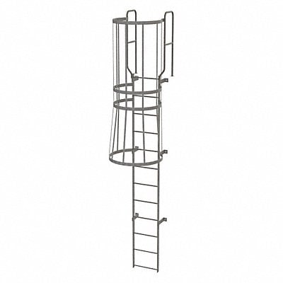 Fixed Ladder w/ Safety Cage Steel 11 ft. MPN:WLFC1212