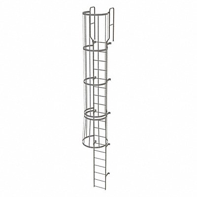 Fixed Ladder w/ Safety Cage Steel 18 ft. MPN:WLFC1219