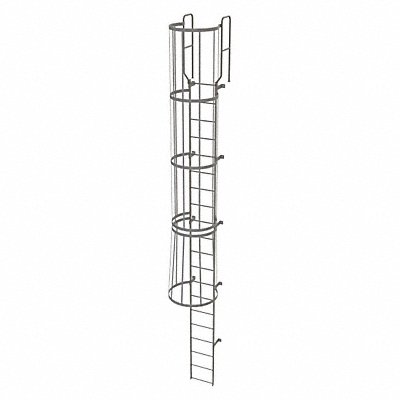 Fixed Ladder w/ Safety Cage Steel 19 ft. MPN:WLFC1220