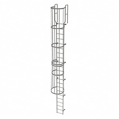 Fixed Ladder w/ Safety Cage Steel 21 ft. MPN:WLFC1222