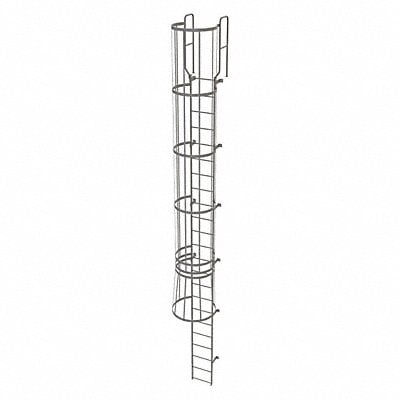 Fixed Ladder w/ Safety Cage Steel 22 ft. MPN:WLFC1223