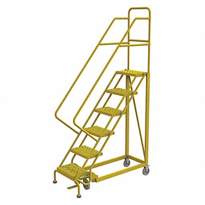 Rolling Ladder Steel Safety Angle 6-Step MPN:KDEC106166-Y