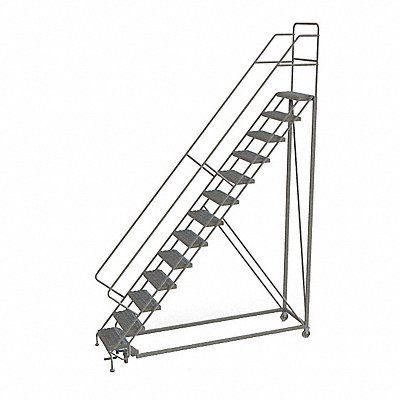 Rolling Ladder 13 Step Steel Serrated MPN:KDEC113242