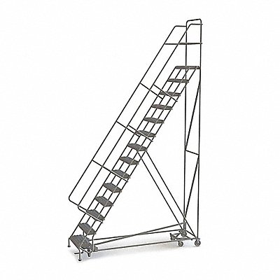 Rolling Ladder 14 Step Steel Serrated MPN:KDED114242