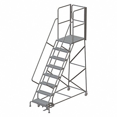 Rolling Ladder Steel 8 Steps Cap. 450lb. MPN:KDSR108246-XR