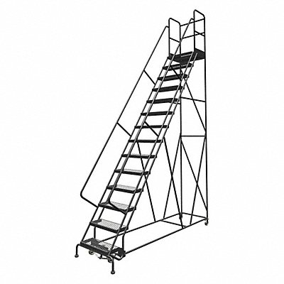 Rolling Ladder 14 Step Steel Serrated MPN:KDSR114242-D3