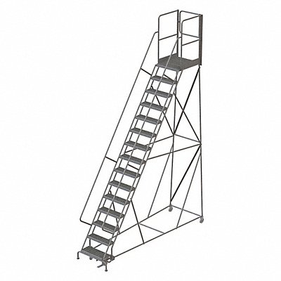 Rolling Ladder 15 Steps Load Cap. 450lb. MPN:KDSR115242-XR