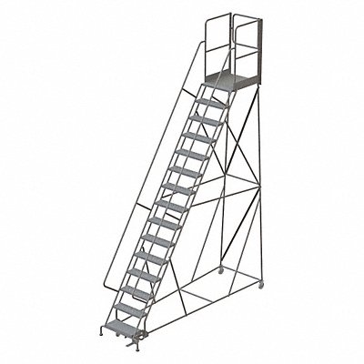 Rolling Ladder Steel 15 Steps Cap.450lb. MPN:KDSR115246-XR