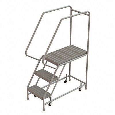 Rolling Ladder 3 Step Aluminum Ribbed MPN:WLAR103164-D4