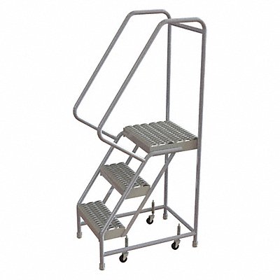 Rolling Ladder 3 Step Aluminum Serrated MPN:WLAR103165-D4