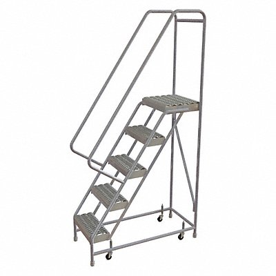 Rolling Ladder 5 Step Aluminum Serrated MPN:WLAR105165-D4