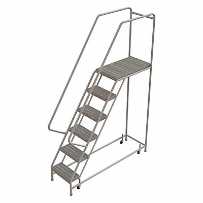 Rolling Ladder 6 Step Aluminum Ribbed MPN:WLAR106164-D4