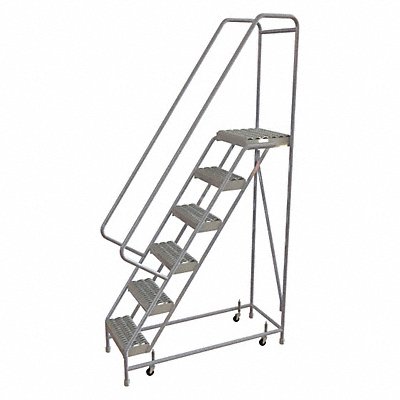 Rolling Ladder 6 Step Aluminum Serrated MPN:WLAR106165-D4