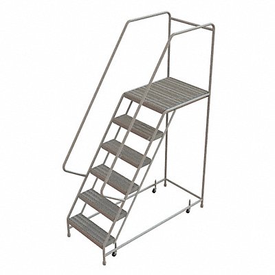 Rolling Ladder 6 Step Aluminum Ribbed MPN:WLAR106244-D4