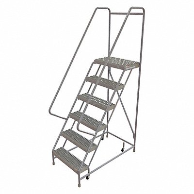 Rolling Ladder 6 Step Aluminum Serrated MPN:WLAR106245-D4