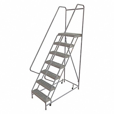 Rolling Ladder 7 Step Aluminum Serrated MPN:WLAR107245-D4