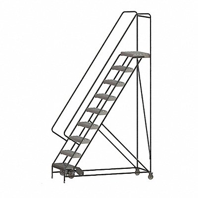 Rolling Ladder 9 Step Aluminum Serrated MPN:WLAR109245-D4