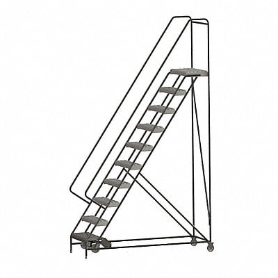 Rolling Ladder 10 Step Aluminum Serrated MPN:WLAR110245-D4