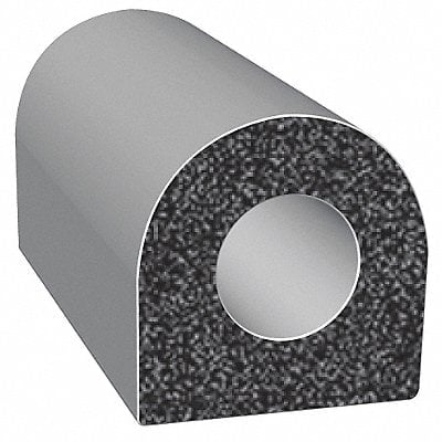 Rubber Seal D-Section 0.5 In W 100 Ft MPN:X101BT-100