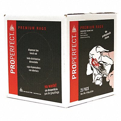 Square Premium Rags Box 18 PK25 MPN:80025