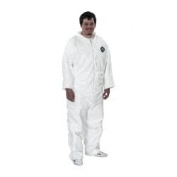 Disposable Coveralls: Size X-Large, Film Laminate, Zipper Closure MPN:14123