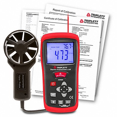 Air Velocity Meter with NIST MPN:AM320-NIST