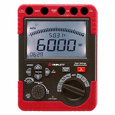 Insulation Tester 500 to 5000V LCD MPN:MG600