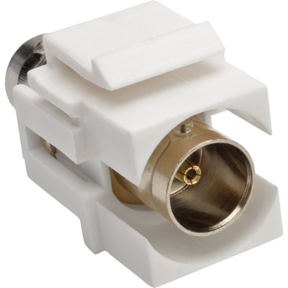 Eaton Tripp Lite Series BNC Keystone Panel Mount Coupler All-in-One Coaxial F/F 75 Ohms - Coaxial coupler - BNC female to BNC female - white - for P/N: N062-012-KJ, N062-016-KJ, N062-024-KJ, N062-024-KJ-SH, N062-032-KJ (Min Order Qty 7) MPN:A230-001-KP