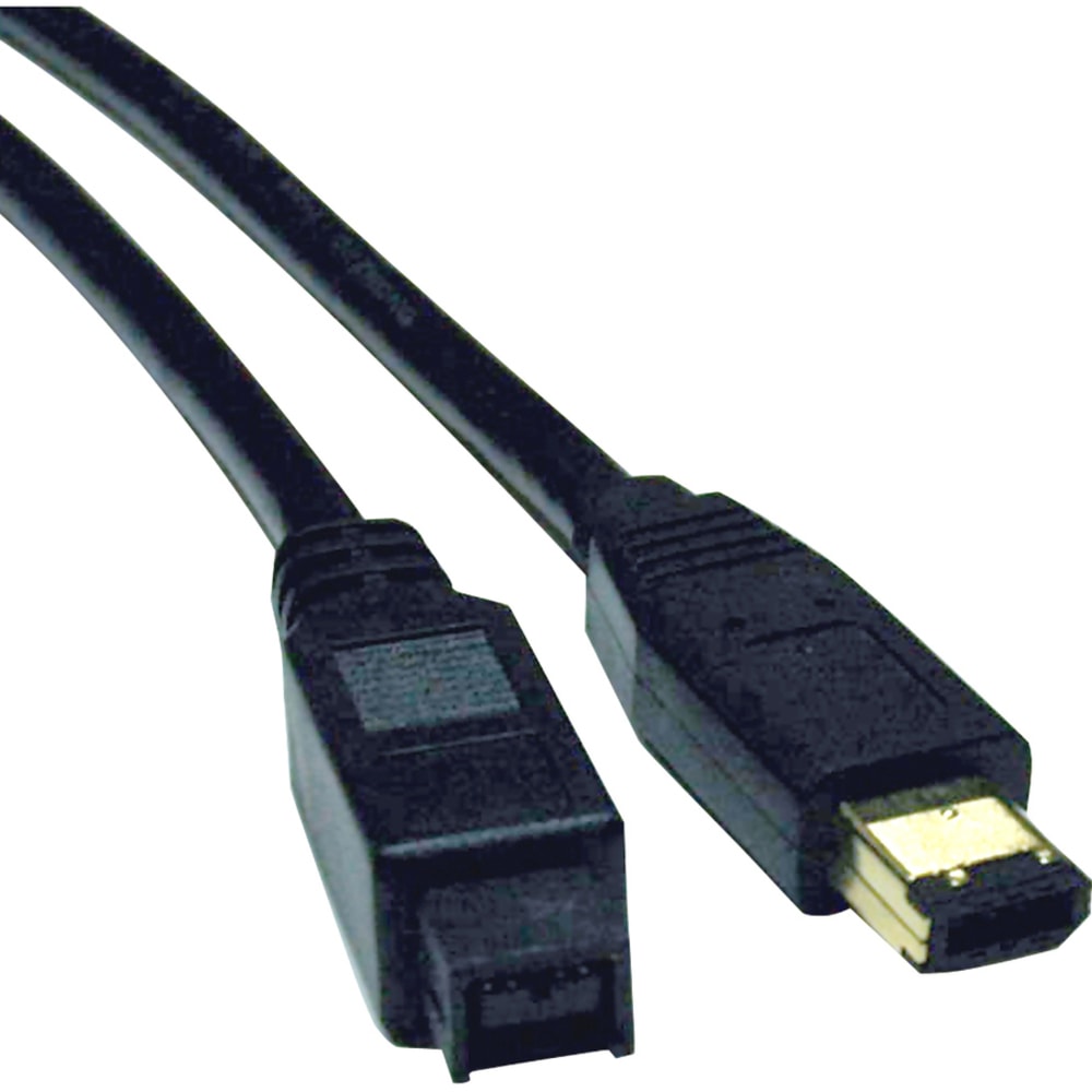 Eaton Tripp Lite Series FireWire 800 IEEE 1394b Hi-speed Cable (9pin/6pin M/M) 6 ft. (1.83 m) - IEEE 1394 cable - FireWire 800 (M) to 6 pin FireWire (M) - 6 ft - molded - black (Min Order Qty 5) MPN:F017-006