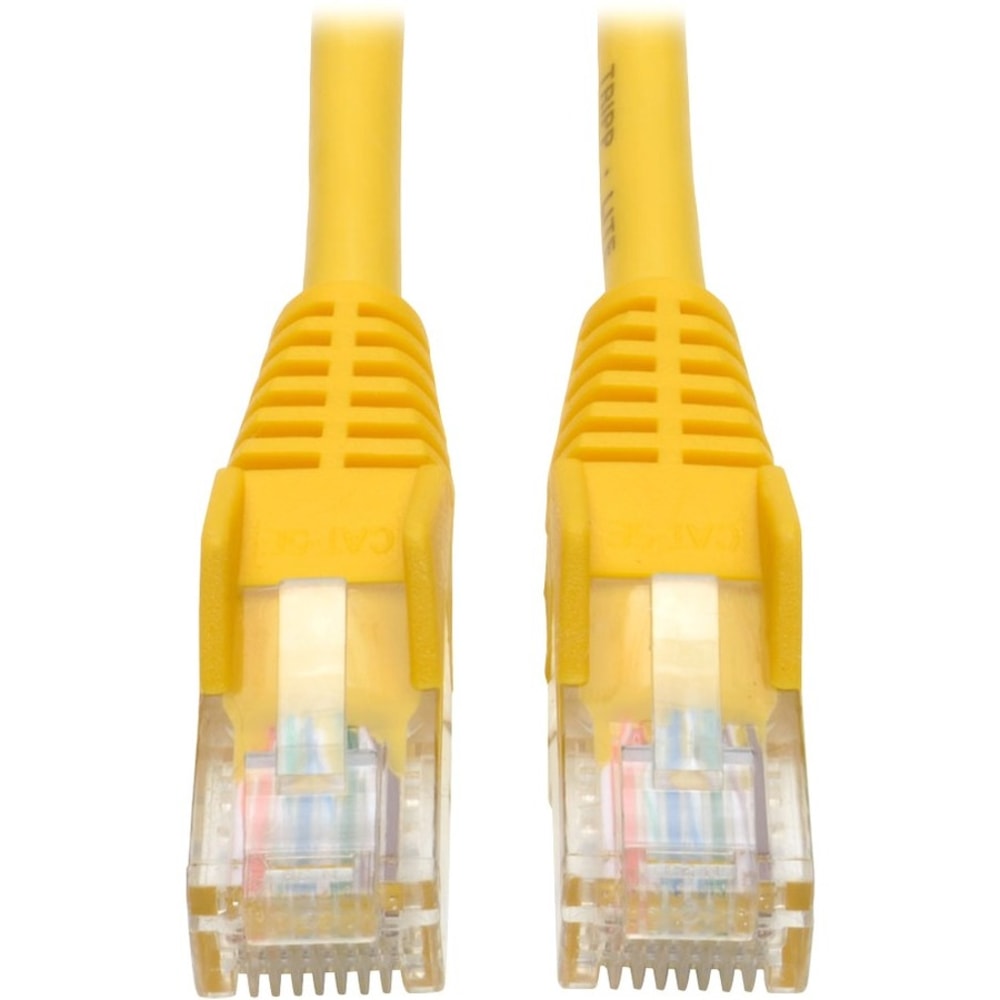 Eaton Tripp Lite Series Cat5e 350 MHz Snagless Molded (UTP) Ethernet Cable (RJ45 M/M), PoE - Yellow, 25 ft. (7.62 m) - Patch cable - RJ-45 (M) to RJ-45 (M) - 25 ft - UTP - CAT 5e - molded, snagless, stranded - yellow (Min Order Qty 7) MPN:N001-025-YW