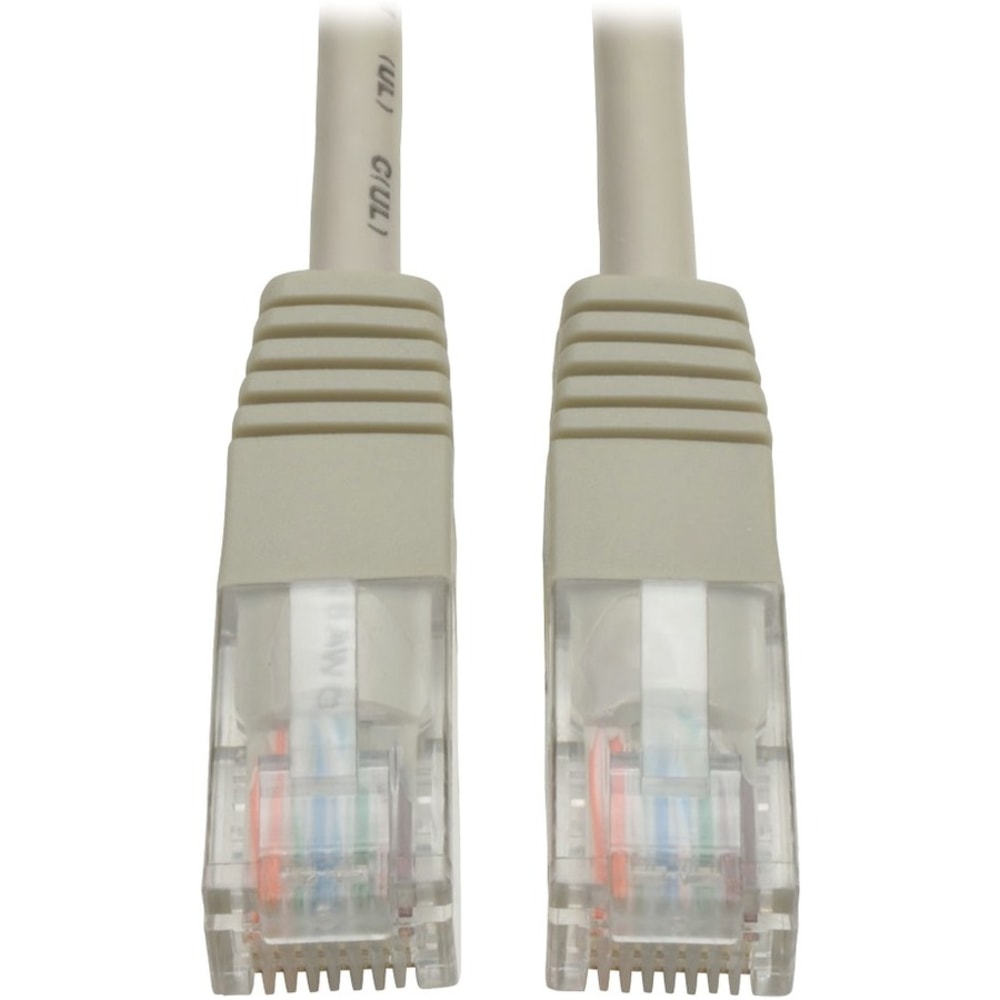 Eaton Tripp Lite Series Cat5e 350 MHz Molded (UTP) Ethernet Cable (RJ45 M/M), PoE - Gray, 12 ft. (3.66 m) - Patch cable - RJ-45 (M) to RJ-45 (M) - 12 ft - UTP - CAT 5e - molded, stranded - gray (Min Order Qty 7) MPN:N002-012-GY