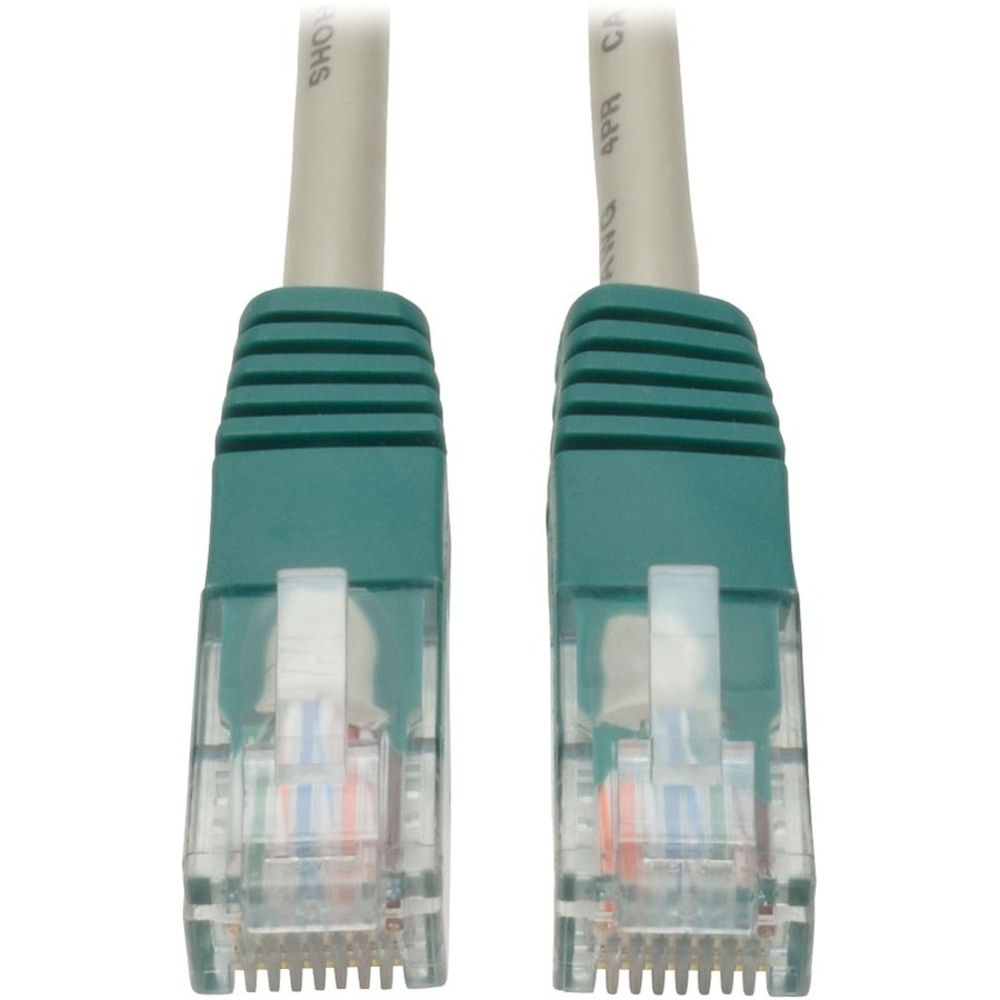 Eaton Tripp Lite Series Cat5e 350 MHz Crossover Molded (UTP) Ethernet Cable (RJ45 M/M), PoE - Gray, 10 ft. (3.05 m) - Crossover cable - RJ-45 (M) to RJ-45 (M) - 10 ft - UTP - CAT 5e - booted, snagless - gray (Min Order Qty 7) MPN:N010-010-GY