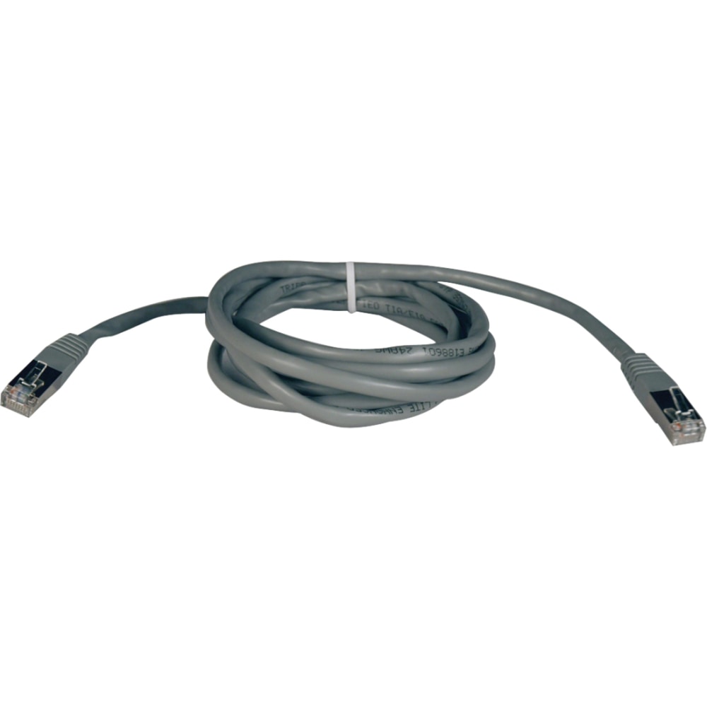 Eaton Tripp Lite Series Cat5e 350 MHz Molded Shielded (STP) Ethernet Cable (RJ45 M/M), PoE, Gray, 25 ft. (7.62 m) - Patch cable - RJ-45 (M) to RJ-45 (M) - 25 ft - STP - CAT 5e - molded - gray (Min Order Qty 4) MPN:N105-025-GY