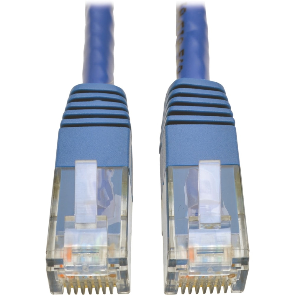 Tripp Lite Cat6 Gigabit Molded Patch Cable RJ45 M/M 550MHz 24 AWG Blue 50ft - 128 MB/s - Patch Cable - 50ft - 1 x RJ-45 Male Network - 1 x RJ-45 Male Network - Gold-plated Contacts - Blue (Min Order Qty 5) MPN:N200-050-BL