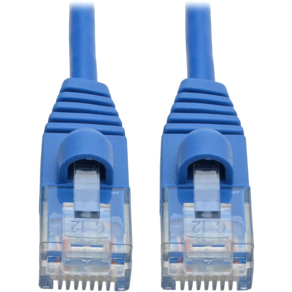 Tripp Lite Cat6a 10G Snagless Molded Slim UTP Ethernet Cable (RJ45 M/M) Blue 3 ft. (0.91 m) - Category 6a for PC, Server, Router, Printer, Patch Panel, Switch, Network Device - 1.25 GB/s - Patch Cable - 3 ft - 1 x RJ-45 Male Network (Min Order Qty 6) MPN: