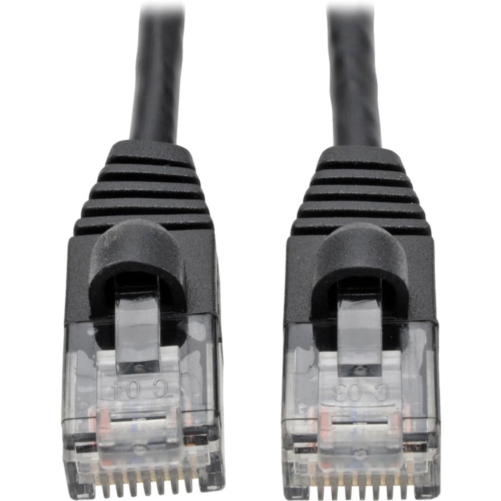 Tripp Lite Cat6a 10G Snagless Molded Slim UTP Ethernet Cable (RJ45 M/M) Black 5 ft. (1.52 m) - Category 6a for PC, Server, Router, Printer, Patch Panel, Switch, Network Device - 1.25 GB/s - Patch Cable - 5 ft - 1 x RJ-45 Male Network (Min Order Qty 5) MPN