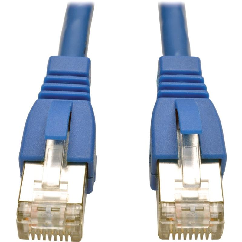 Tripp Lite 10ft Augmented Cat6 Cat6a Shielded 10G Patch Cable RJ45 M/M Blue 10ft - First End: 1 x RJ-45 Male Network - Second End: 1 x RJ-45 Male Network - 10 Gbit/s - Patch Cable - Shielding - 26 AWG - Blue (Min Order Qty 5) MPN:N262-010-BL