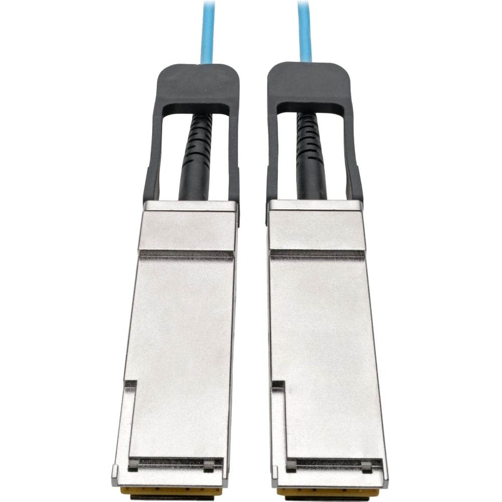 Eaton Tripp Lite Series QSFP+ to QSFP+ Active Optical Cable - 40Gb, AOC, M/M, Aqua, 30M (98.42 ft.) - 98.40 ft Fiber Optic Network Cable for Switch, Server, Router, Network Device - First End: 1 x QSFP+ Network - Male MPN:N28F-30M-AQ