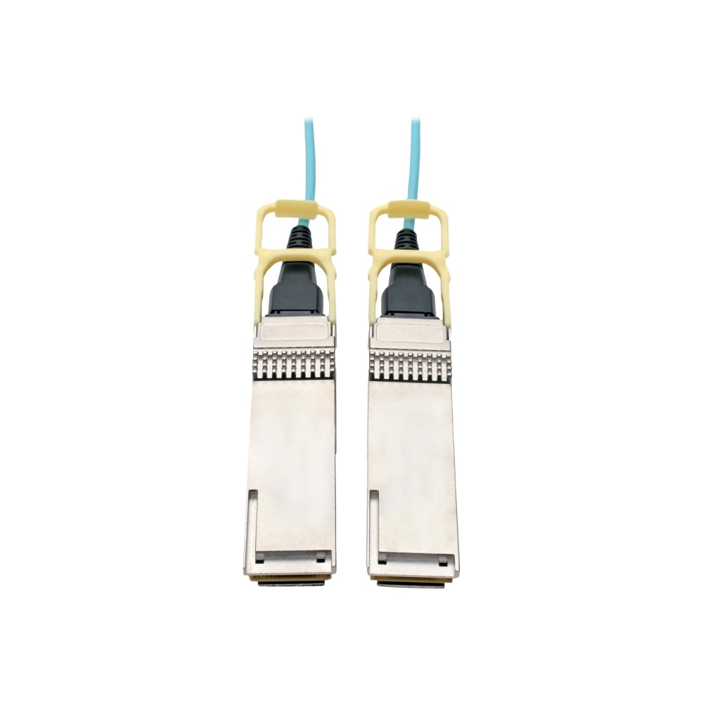 Eaton Tripp Lite Series QSFP28 to QSFP28 Active Optical Cable - 100GbE, AOC, M/M, Aqua, 2M (6.56 ft.) - 3.30 ft Fiber Optic Network Cable for Switch, Server, Router, Network Device - First End: 1 x QSFP28 Network - Male MPN:N28H-02M-AQ