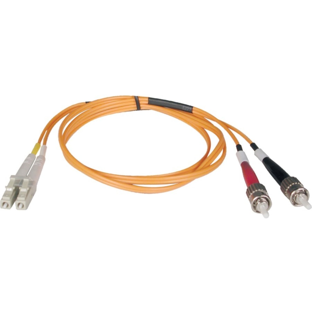 Eaton Tripp Lite Series Duplex Multimode 62.5/125 Fiber Patch Cable (LC/ST), 5M (16 ft.) - Patch cable - ST multi-mode (M) to LC multi-mode (M) - 5 m - fiber optic - duplex - 62.5 / 125 micron - orange (Min Order Qty 4) MPN:N318-05M