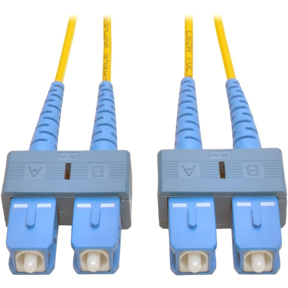 Eaton Tripp Lite Series Duplex Singlemode 9/125 Fiber Patch Cable (SC/SC), 1M (3 ft.) - Patch cable - SC single-mode (M) to SC single-mode (M) - 1 m - fiber optic - duplex - 9 / 125 micron - riser - yellow (Min Order Qty 4) MPN:N356-01M